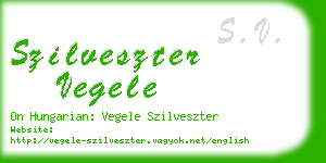 szilveszter vegele business card